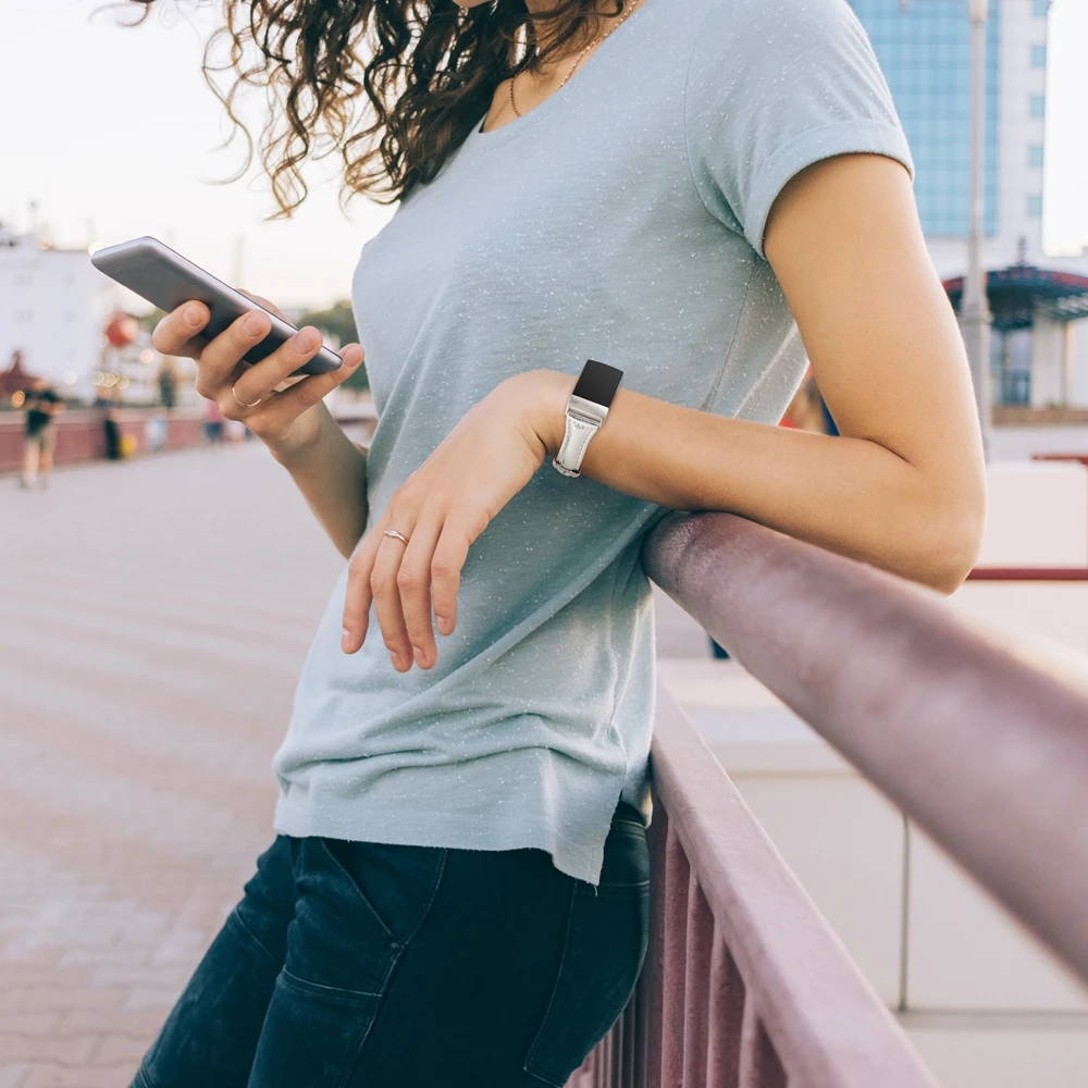 Сменный ремешок для Fitbit Charge 3 полосы блестящий кожаный ремешок умные фитнес-часы Спортивные ремни для Charge 3 специальное издание
