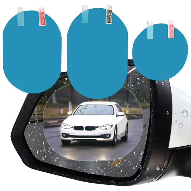 2 Pcs Car sticker Rainproof Film for Car Rearview Mirror Car Rearview Mirror Rain Film Clear sight in rainy days Car film 1
