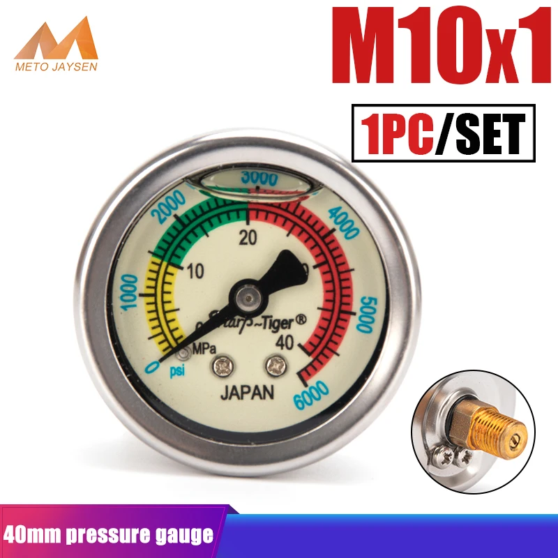 Air Pump Pressure Gauge 40MPA 6000psi Oil Filling Diving Equippment Manometer