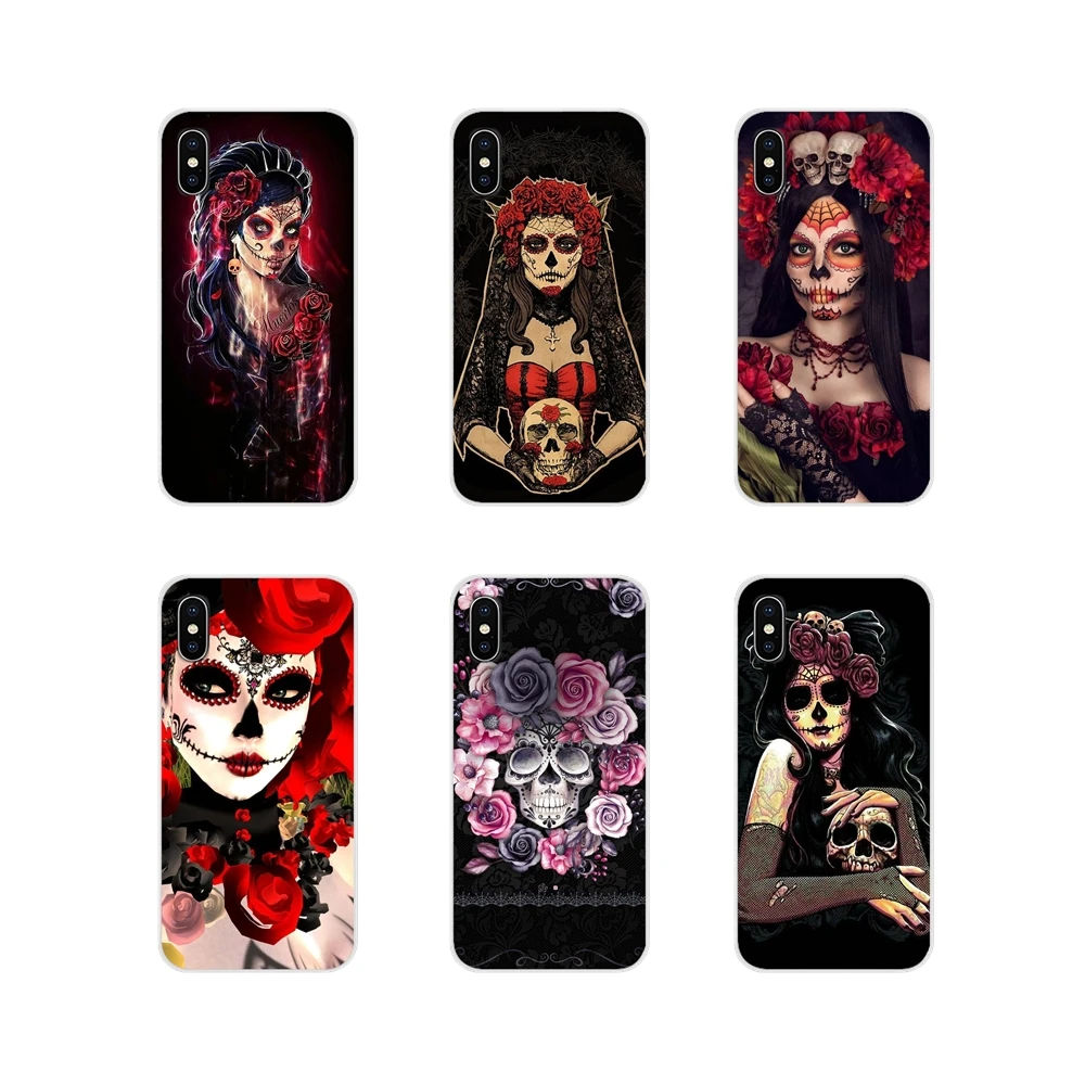 Catrina красивая Роза девушка череп для Samsung Galaxy J1 J2 J3 J4 J5 J6 J7 J8 Plus 2018 Prime 2015 2016 2017