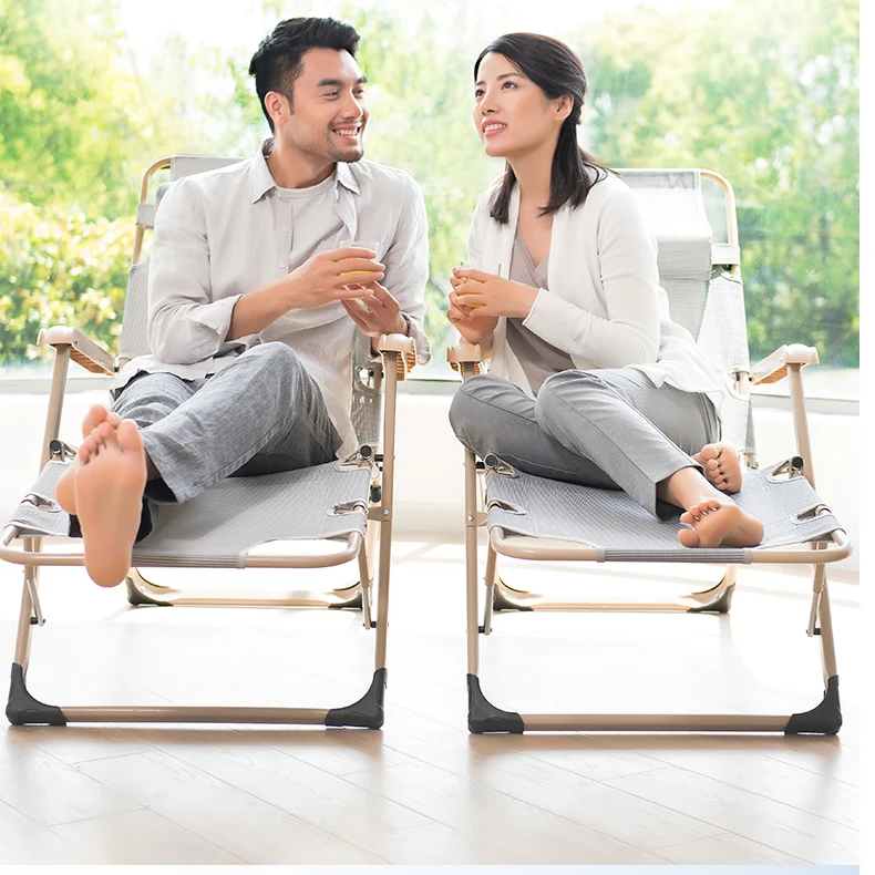 

Lounge Chair Nap Bed Chair Lunch Break Folding Adult Multi-function Portable Happy Home Lazy Chair Folding Bed