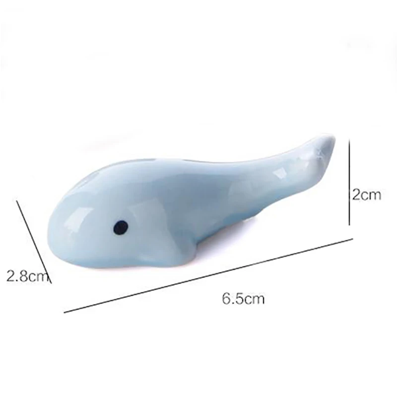 dolphin Милая керамика Гусь Дельфин Сова Форма подставка для китайских палочек отдых держатель ложки полка для хранения посуды для кухни держатель для палочек - Цвет: dolphin