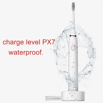 

Electric Toothbrush with 5 Optional Modes 2 Replacement Heads Rechargeable Toothbrushes
