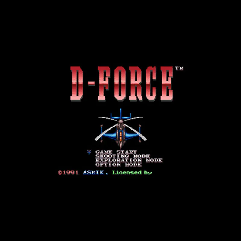 D-Force США Версия 16 бит большая серая игровая карта для NTSC игрового игрока