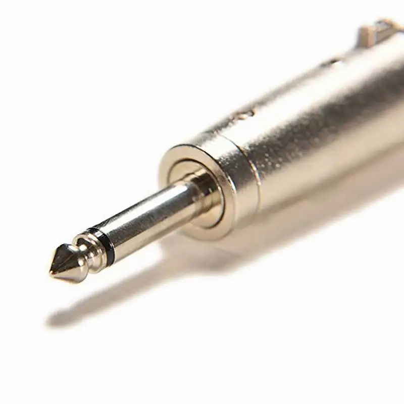 3Pin XLR для женщин 6,35 мм штекер моно Джек свинец Адаптерный микрофон ЛИДЕР адаптер никелированный все металлические конструкции