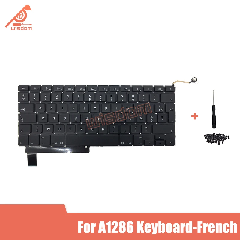 

Brand New keyboard for Macbook Pro15" A1286 French keyboard with keyboard screws MD318 MD322 MB985 2009-2012 yeaer