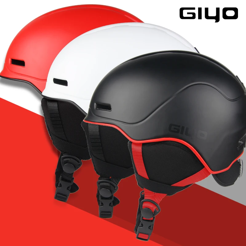 GIYO защитный спортивный шлем, зимний велосипедный шлем, открытый, для женщин, мужчин, светильник, Краш, снежные шлемы, цельно формованные, лыж... GIYO защитный спортивный шлем, зимний велосипедный шлем, открытый, для женщин, мужчин, светильник, Краш, снежные шлемы, цельно формованные, лыж...
