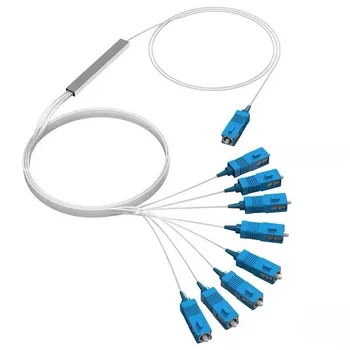 

50pcs 1x8 SC UPC Splitter 8 Channels Splitter 1x8 SC APC Blockless Micro Type PLC Optical Fiber Splitter Mini Module