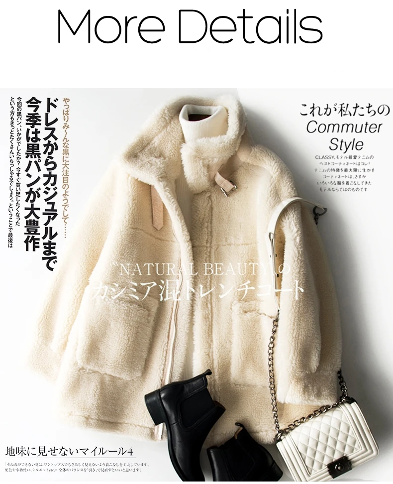 High Quality New Style Cold Resistant Artifact Deep Winter Women Female Fur Wool Coat Warm Fashion Loose Soft Big Size Thick