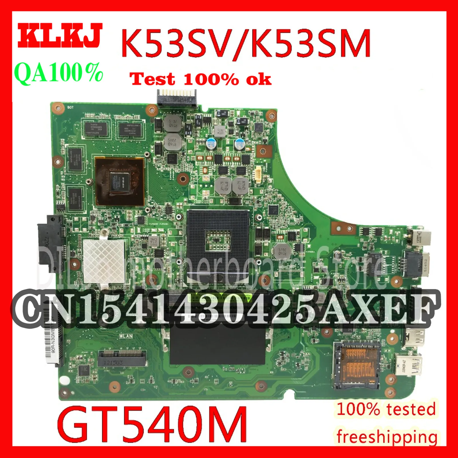 Материнская плата KLKJ K53SV для ноутбука ASUS K53SM K53S A53S X53S P53S K53SJ K53SC материнская rev3.0/3 1/2 9