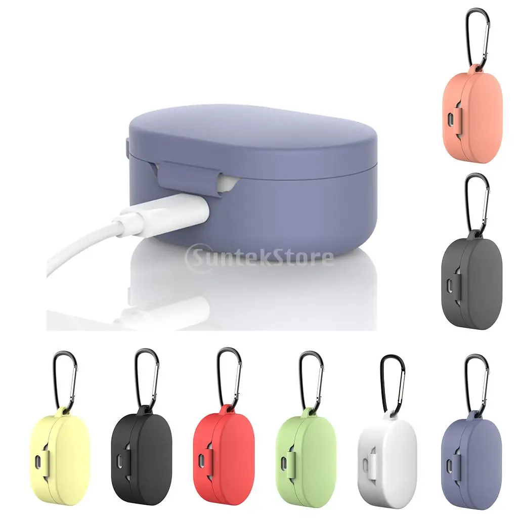 Silicone Protective Case Cover with Ring For Xiaomi MI Redmi AirDots Earphone