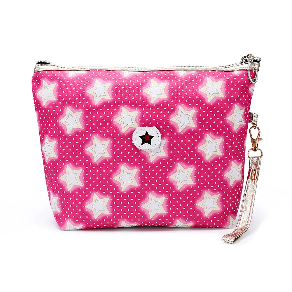 Pink star Новое поступление, Женская Мини косметичка для макияжа, органайзер для путешествий, сумки для хранения туалетных принадлежностей, сумочка, моющаяся сумочка - Цвет: Pink star