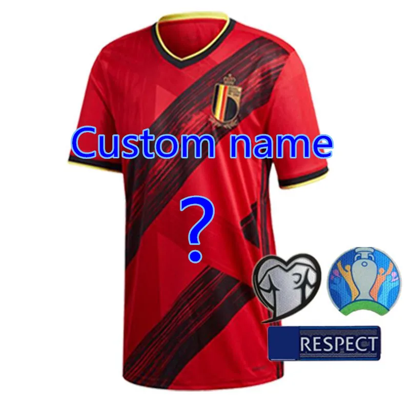 shirt Для взрослых,, Бельгийская футболка HAZARD LUKAKU MERTENS, футбольная рубашка, домашняя, 20, 21, VERMAELEN DE BRUYNE NAINGGOLAN, футбольные рубашки - Цвет: shirt
