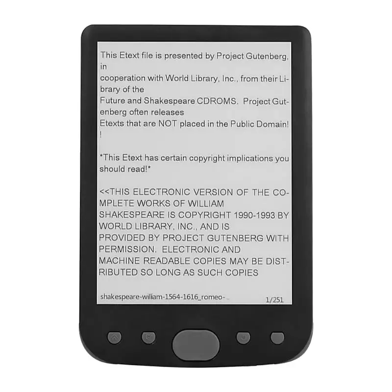 Прочный Мини 6 дюймов из устройства для чтения электронных книг E-Ink Экран 8 Гб электронные Бумага книга с передним светильник Поддержка TF карты работникам подарок - Цвет: Grey B