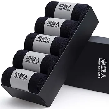 

New Men's Cotton Socks New styles 10 Pairs / Lot Black Business Men Socks Breathable Autumn Winter for Male US size(7.5-12)