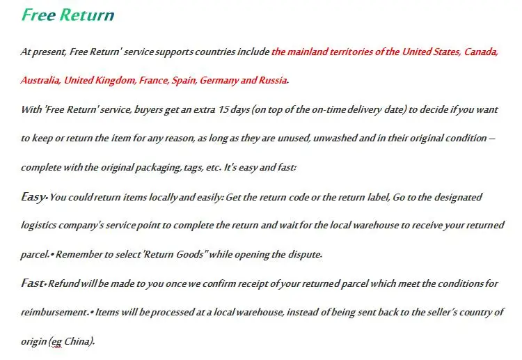 free return-1