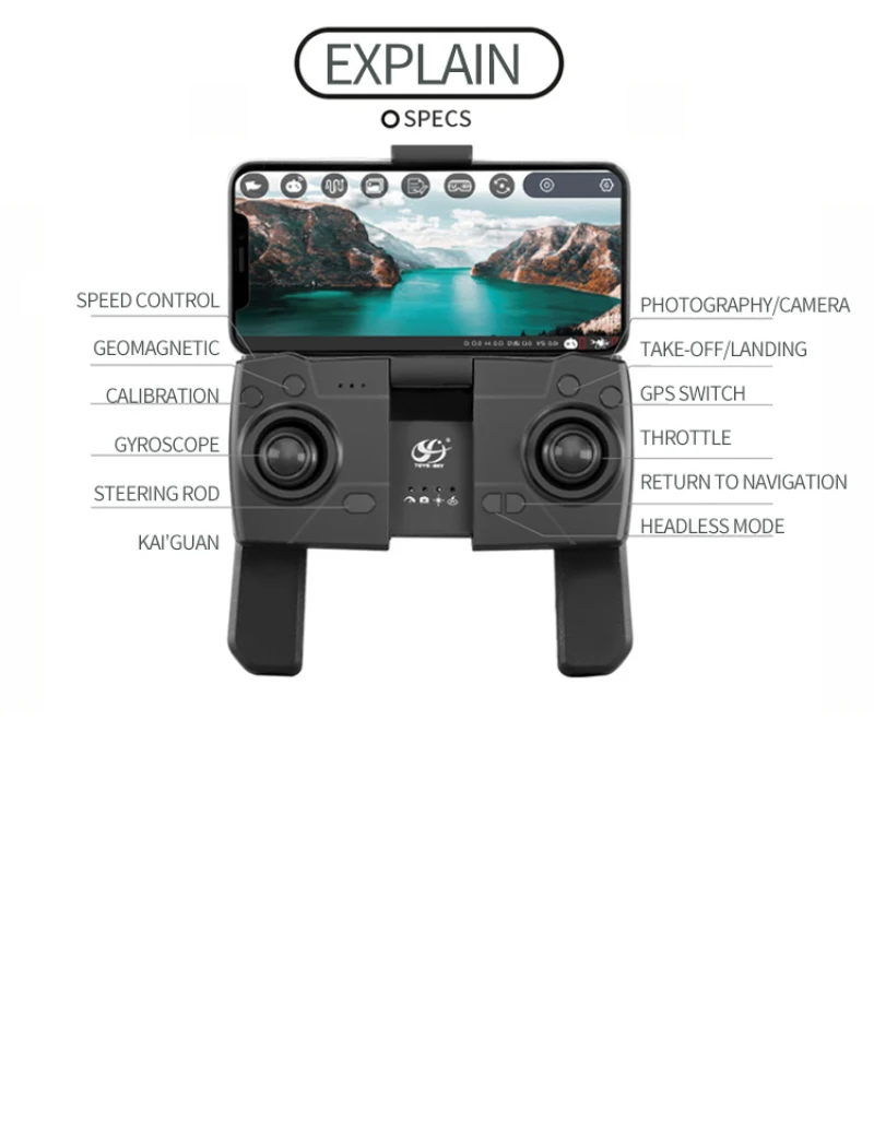 Складной Wi-Fi FPV Дрон с gps 20 минут 1080P настраиваемая камера Интеллектуальный gps слежение за мной летная дорожка Беспроводное управление RC oter