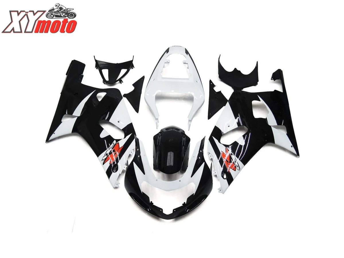

Motorcycle Fairing Kit For Suzuki GSXR 600 750 K1 01 02 03 Injection ABS Fairings GSXR K1 2001-2003 Gloss Black White Bodyworks