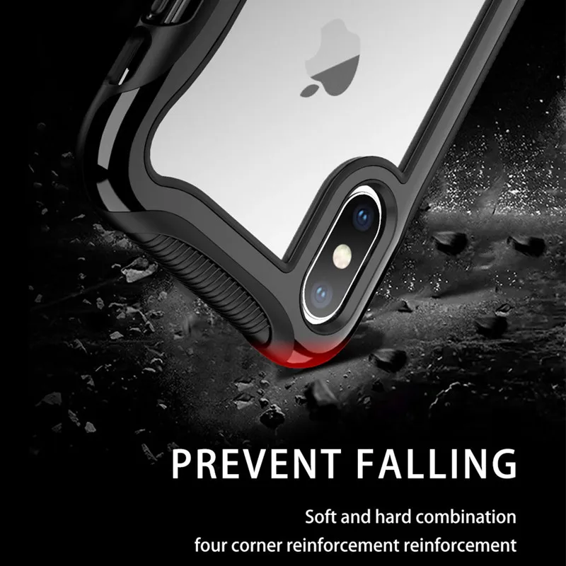 Прозрачные Противоударные Защитные чехлы для iPhone 6 6s 7 8 Plus Xs Max XR X 11 Pro Гибридные