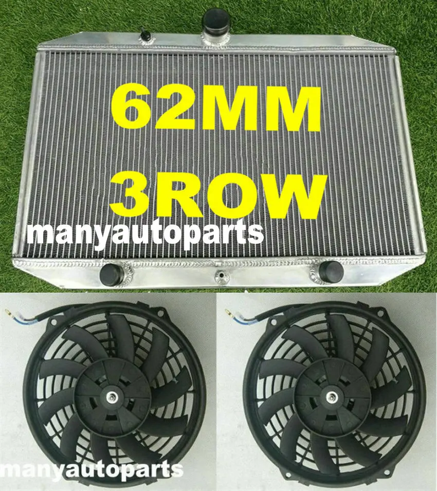 radiator and fans Алюминий радиатор+ кулер вентилятор для Jaguar XKE 5.3L E-TYPE серии 3 V12 1971-1974 1972 1973 1974 - Цвет: radiator and fans