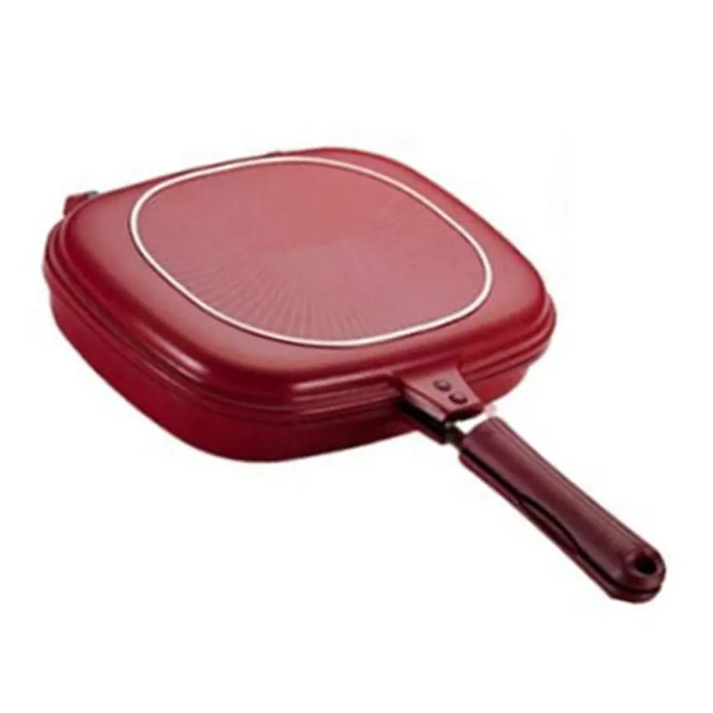 Двухсторонняя сковорода с антипригарным противнем для выпечки портативный для домашней кухни для приготовления пищи SDF-SHIP - Цвет: 28cm