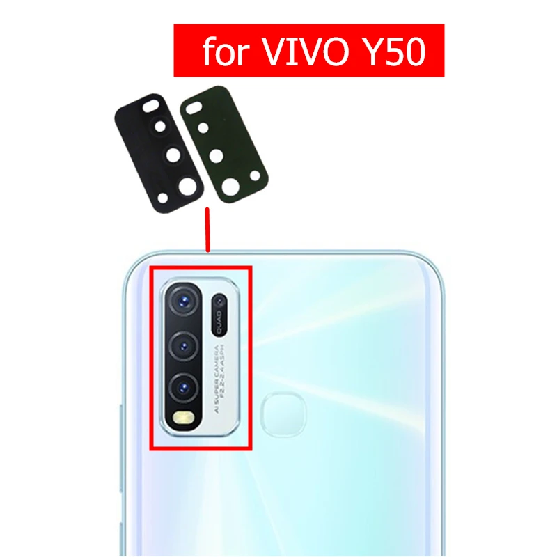 2 шт. для камеры VIVO Y50 стеклянная линза задняя камера с клеем Замена запасная часть