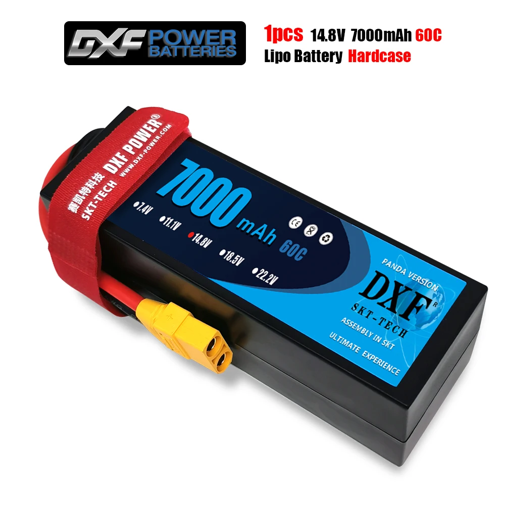 Caminhão de Carro Hardcase para 1 Power Lipo 2 s 4s 7.4 v 14.8 60c 80c 120c 160c Bateria - 10 1 8 Truggy Buggy rc Dxf 7000 Mah 6500mah 2 Dxf power 7000 mah 6500mah lipo 2
