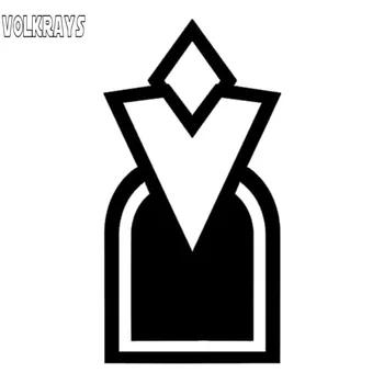 

Volkrays Fashion Car Sticker Skyrim Marker Accessories Reflective Waterproof Sunscreen Vinyl Decal Black/Silver,14cm*7cm