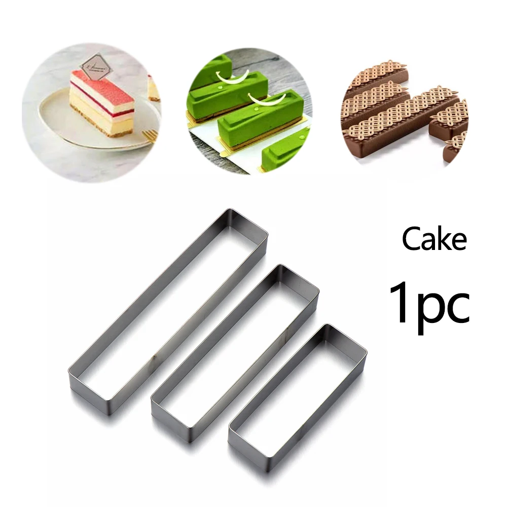 3sizesStainlessSteelMousseRingRectangleCakeRingCookieCutters