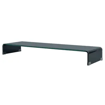 

vidaXL TV Stand/Monitor Riser Glass Black 120x30x13 cm