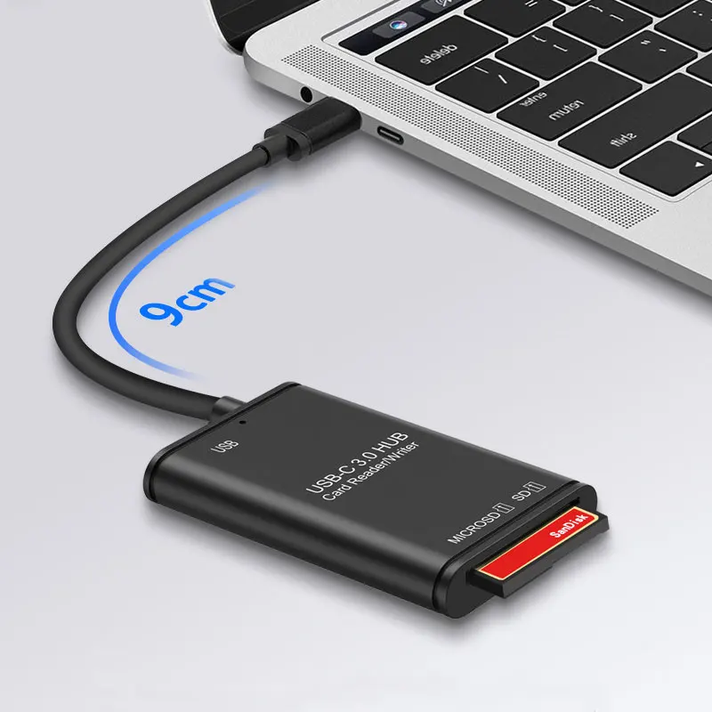 Leitor de Cartão Hub tipo c Otg para Samsung Divisor Thunderbolt 3 Usb-c Adaptador tf sd Macbook Pro - ar Usb c Hub 3.0 5 c divisor usb thunderbolt 3 USB-C adaptador