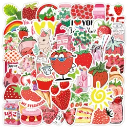 Lot de 10, 30 ou 50 pièces d'autocollants en forme de cœur, Graffiti, fraise, mignon, Kawaii, pour téléphone portable, tasse d'eau, pour ordinateur, vente en gros 