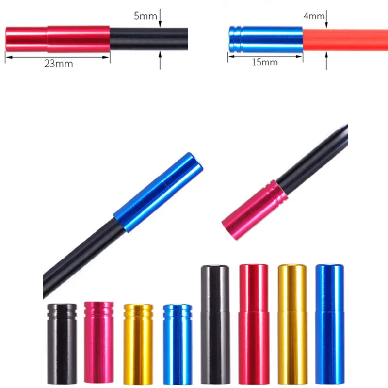 

10PCS End Cap Housing End Cap Spare Parts Mountain Bike Bicycle Cable Line Tips Replacement Accessories 15*4*4mm / 23*5*5mm