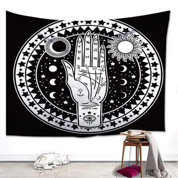 

Tapisserie Sun Moon Tapestry Wall Hanging Hippie Witchcraft Tapiz Psychedelic Farmhouse Decor Tenture Beach Bohemian Custom