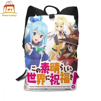 

Konosuba Backpack Konosuba Kono Subarashi Sekai Ni Syukufuku Woi Backpacks High quality Pattern Bag Student Men - Women Bags