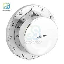 Temporizador de cocina de acero inoxidable con Base magnética, temporizador de cocina mecánico, reloj despertador, herramientas de cocina con cuenta regresiva