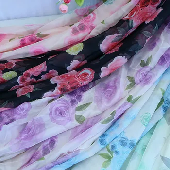 

Rose Chiffon Cosplay 30D Fabric Chiffon Ancient Chinese Clothing Dress Thin Summer Clothing Scarf