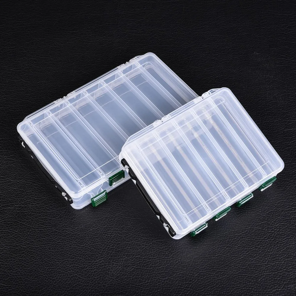 

Fishing Box Accessories Tackle Lures Bait Storage Case Shrimp Boxes for Fishing Tackle Baits 10/14 Compartments Lure Box