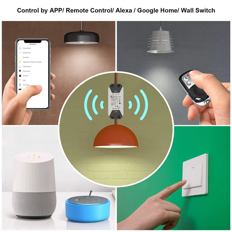 Умный переключатель света Wi-Fi беспроводной переключатель Tuya RF/App пульт дистанционного управления модули домашней автоматизации работают с Alexa Google