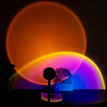 Projecteur Led USB couleur arc en ciel rouge, luminaire décoratif d'intérieur, idéal pour un bureau, une chambre à coucher, un Bar ou un café