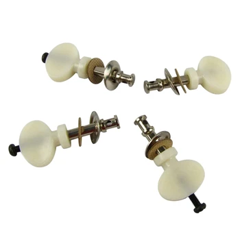 

4 pieces of white plastic handle ukulele string machine heads