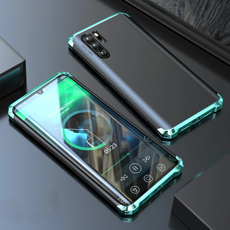 Luxury Case For Huawei P30 Pro Coque Slim Hard Aluminum Metal &amp Hybrid PC Back Cover P30/ Full Protection |