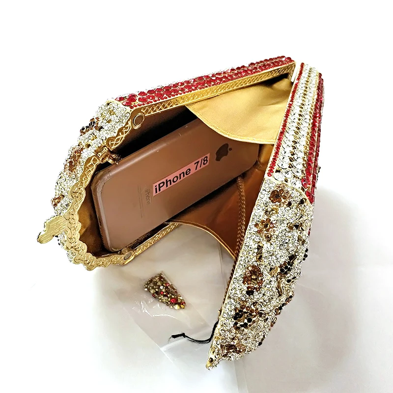 Модные женские аксессуары бриллианты Роскошные клатчи американские попкорн Украшенные хрустальные кошельки Свадебные вечерние кошельки