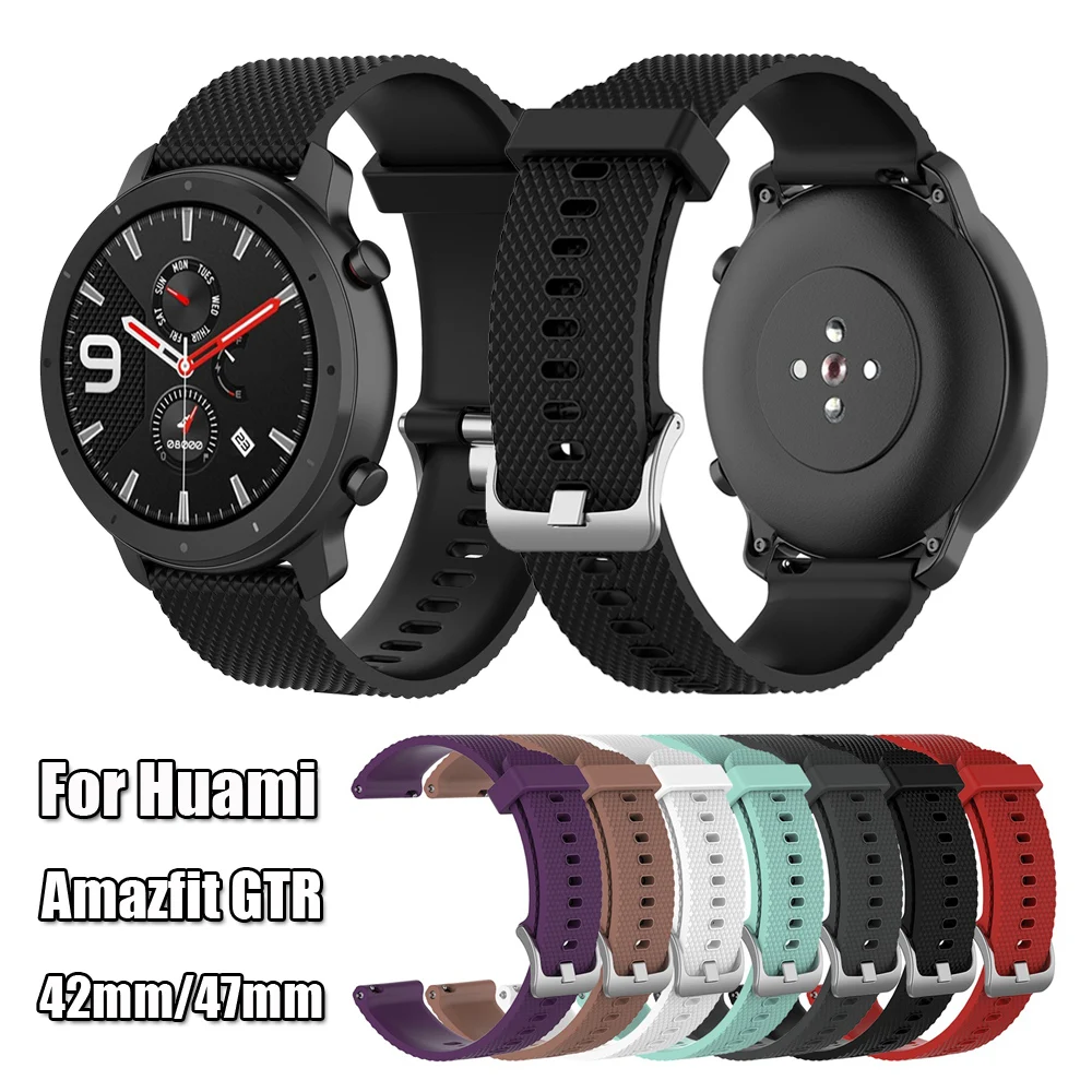 Новое поступление 20 мм 22 мм ремешок силиконовый ремешок для часов Huami Amazfit GTR samsung gear S3 Активный браслет ремешок прочный
