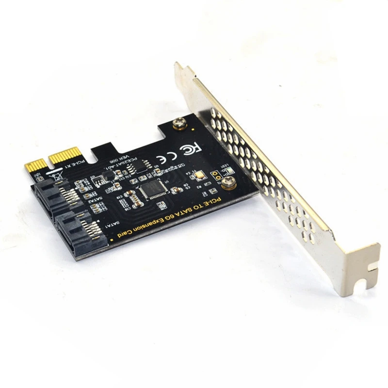 PCI Express SATA 3 контроллер карты, 2 порта PCIe SATA III 6 ГБ/сек. внутренний адаптер конвертер для настольного ПК поддержка SSD и HDD wit