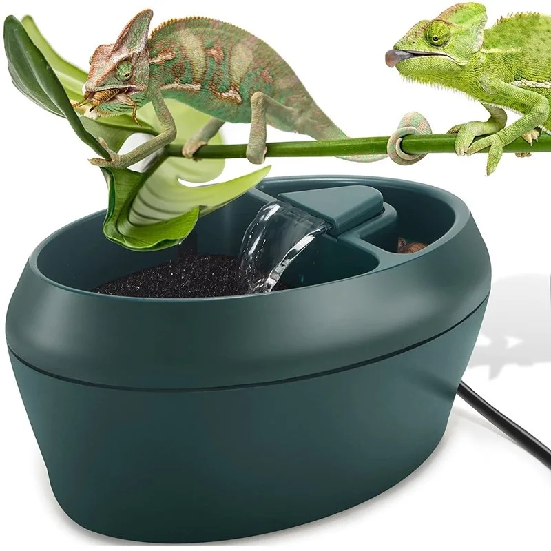 800ml Reptile Drinking Water Fountain Water Dripper Chameleon Lizard Dispenser 