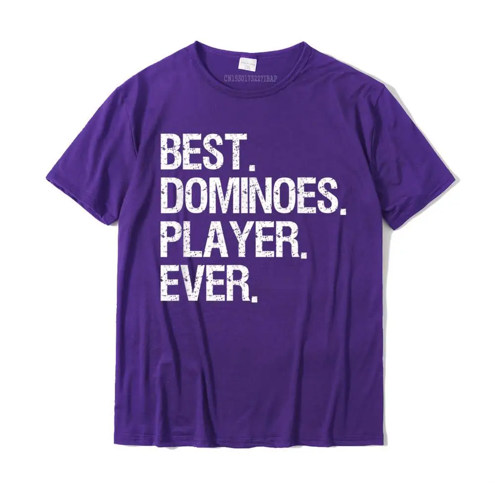 Design Casual Round Neck Tshirts Father Day Tops Shirts Short Sleeve for Men Family 100% Cotton Gift Top T-shirts Dominoes T-Shirt - Funny Best Dominoes Player__MZ22635 purple