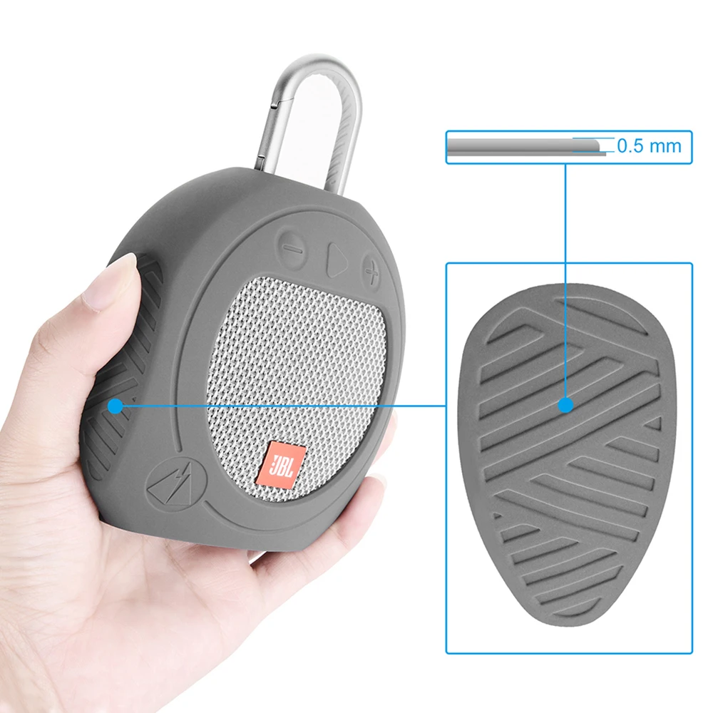 Силиконовый противоударный пылезащитный чехол для JBL Clip 3 Clip3 Bluetooth динамик гаджеты