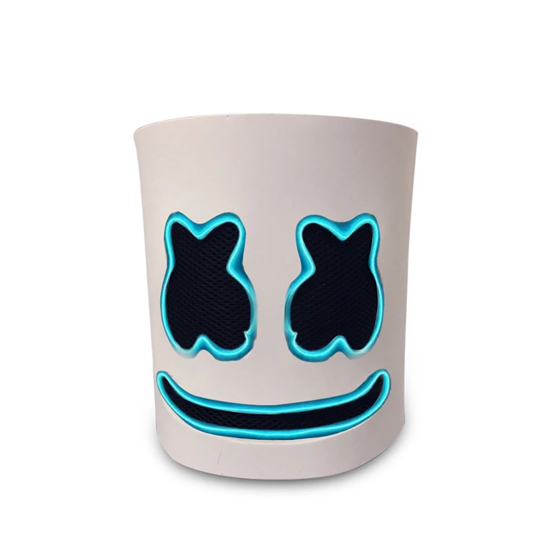 DJ Marshmello маска для лица светильник Marshmello головной убор Косплей Хэллоуин Карнавал реквизит для Marshmello Праздник Вечеринка клуб танец Декор