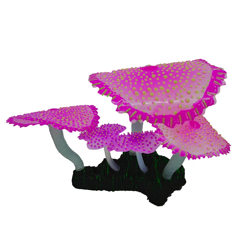 Аквариум Моделирование тихий фильтр-водопад для аквариума мягкие поддельные морские растения светящиеся звезды орнамент из анимона украшения долговечные коралловые растения